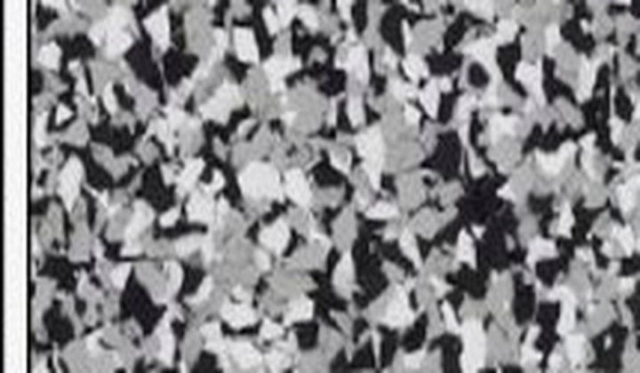 Domino decorative flake floor coating sample